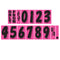 7 1/2 inch Hot Pink Adhesive Number