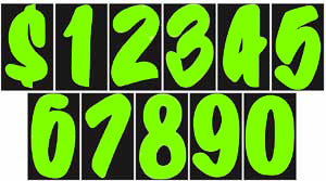 Chartreuse Designer Adhesive Number