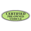 Certified Pre-Owned Vehicle Oval Sign {EZ196-E}