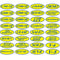 Blue & Yellow Oval Signs {EZ197-B}
