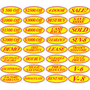 Red & Yellow Oval Signs {EZ197-R}