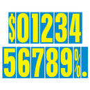 9 1/2 inch Blue & Yellow Adhesive Number