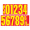 9 1/2 inch Red & Yellow Adhesive Number