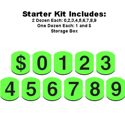 4 inch Tall Bubble Numbers Starter Kit