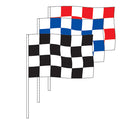 Poly Checkered Rectangle Antenna Flag {EZ341}