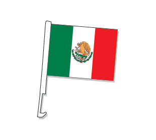 Clip-On Mexico Car Window Flag {EZ445}