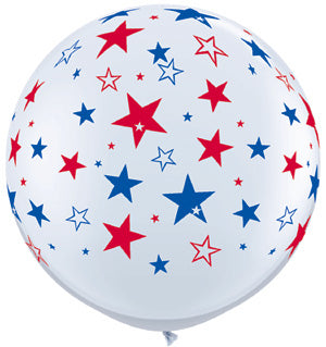3ft. Red & Blue Star Balloon {EZ514-STAR}