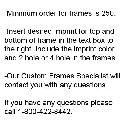 Chrome Plated Plastic License Frames - Chrome Imprint